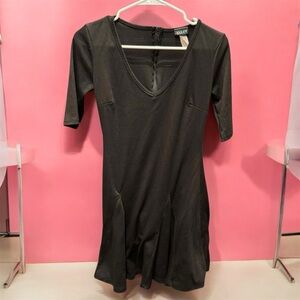 ALLOY Black Mini Dress with V-Neck SMALL pit to pit 15in length 32in
